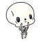 gradient cartoon kawaii cute dead skeleton