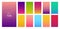 Gradient color modern bright background. Collection smartphone screen. Vector multicolor theme for stories or