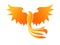 Gradient fire phoenix logo