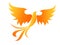 Gradient fire phoenix logo