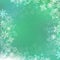 Gradient green winter square banner background with snowflake