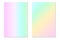 Gradient Hologram Backgrounds. Set of colorful holographic posters in retro style. Vibrant neon pastel texture.