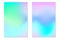 Gradient Hologram Backgrounds. Set of colorful holographic posters in retro style. Vibrant neon pastel texture. Vector gradient
