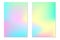 Gradient Hologram Backgrounds. Set of colorful holographic posters in retro style. Vibrant neon pastel texture. Vector gradient.