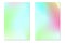 Gradient Hologram Backgrounds. Set of colorful holographic posters in retro style. Vibrant neon pastel texture. Vector gradient.