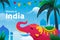 Gradient India travel background