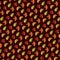 Gradient leaf pattern on brown