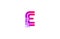 Gradient Logo Initial E Multi Line Bold Speed