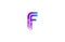 Gradient Logo Initial F Multi Line Bold Speed