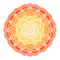 Gradient mandala. Circle ethnic ornament. Hand drawn traditional indian round element. Spiritual meditation yoga henna