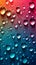 Gradient mixed colors backdrop adorned with delicate small raindrops