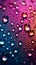 Gradient mixed colors backdrop adorned with delicate small raindrops