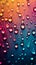 Gradient mixed colors backdrop adorned with delicate small raindrops