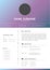 Gradient modern resume cv design template