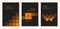 Gradient orange squares on dark background,