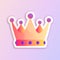 Gradient Prom party crown vector illustration web