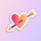 Gradient Prom party heart vector illustration web
