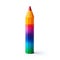 Gradient Rainbow Crayon Isolated on White Background. Generative ai