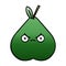 gradient shaded cartoon angry pear