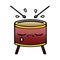gradient shaded cartoon of a crying drum