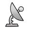 gradient shaded cartoon satelite dish