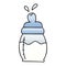 gradient shaded quirky cartoon baby milk bottle