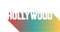 Gradient shadow from the word hollywood, vector