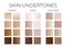 Gradient Skin Undertone Color Swatches with Warm, Cool and Neutral Colors