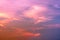 gradient sky and Cumulonimbus  cloud in bright rainbow colors and Colorful smooth sky in sunset