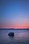 Gradient sunset and sea landscape