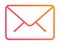 Gradient vector colorful interface email envelope icon