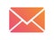 Gradient vector colorful interface email envelope icon