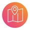 Gradient vector colorful interface location pin circle icon