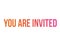 Gradient vector isolated word YOU ARE INVITED