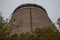 Grading cooling thermal tower located in the Chernobyl ghost town