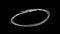 Gradual appearance of a hand drawn circle on a black background HD