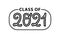 Graduate 2021. Class of 2021. Lettering logo stamp. Graduate design yearbook. Vector illustration.