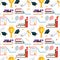 Graduate abstract graduation seamless pattern with cup background vector illustration.