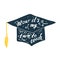 Graduate Cap, Congratulatory Illustration For Graduation From Educational Institutions