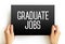 Graduate Jobs text on card, concept background