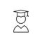 Graduate line icon