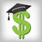 Graduate Student Loan Icon - Student Loan Graphics for Education Financial Aid or Assistance, Government Loans, and Debt