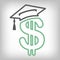 Graduate Student Loan Icon - Student Loan Graphics for Education Financial Aid or Assistance, Government Loans, and Debt