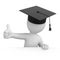 Graduate with thumb up