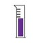 Graduated cylinder icon vector