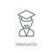 Graduated icon. Trendy Graduated logo concept on white backgroun