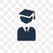 Graduated vector icon isolated on transparent background, Graduated transparency concept can be used web and mobile