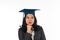 Graduated woman confusing her future career