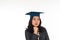 Graduated woman confusing her future career