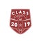 Graduating class in 2019 graphic emblem